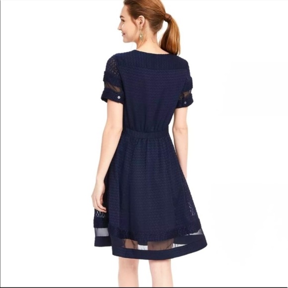 Banana Republic Lace Sheer Panel Dress - Picture 2 of 9